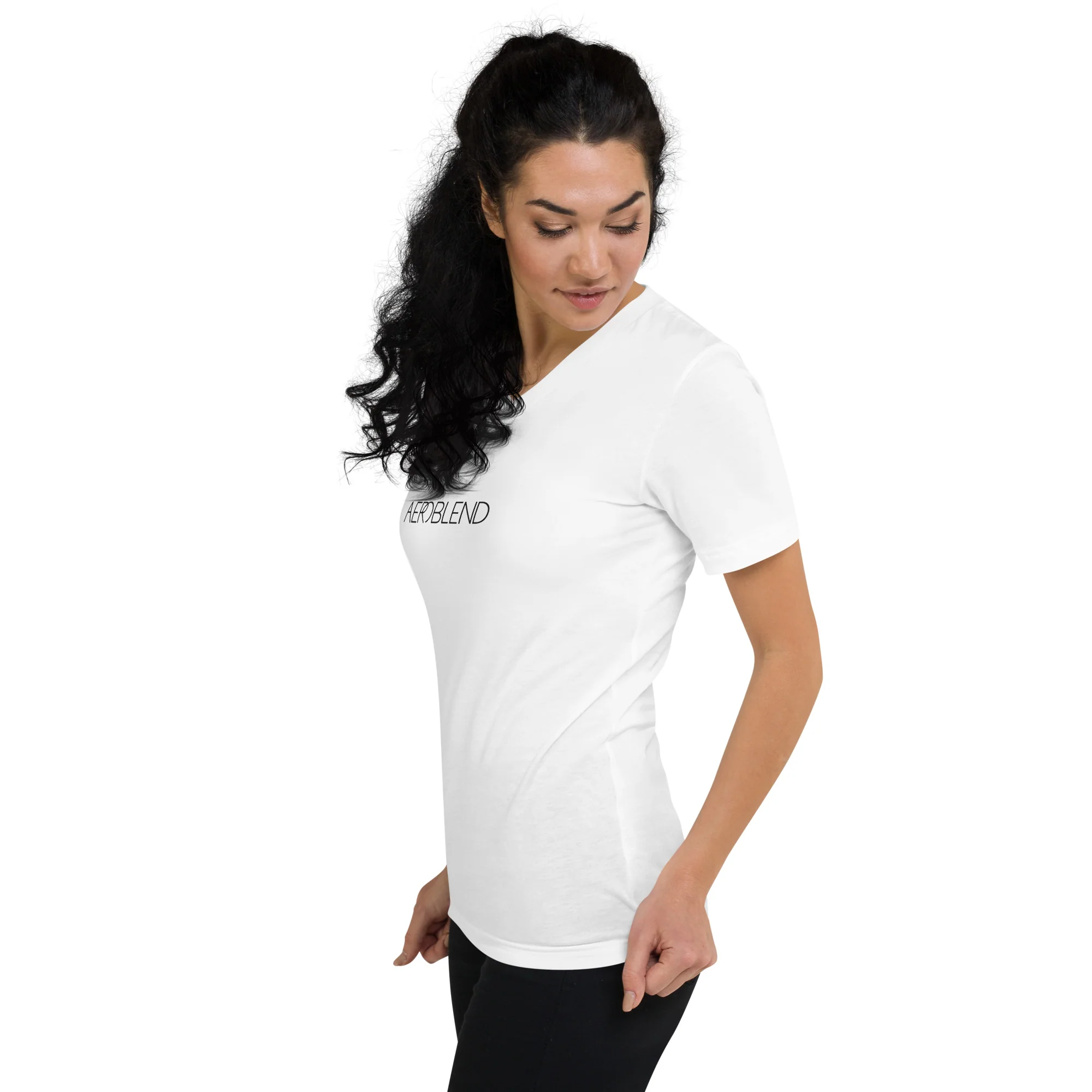 Aeroblend Signature V-Neck Tee | White - Image 4